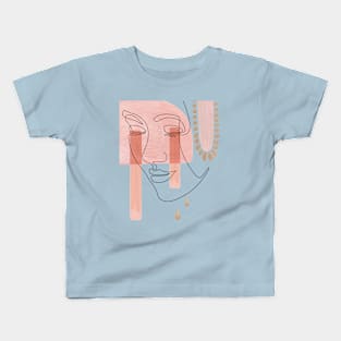 Abstract modern face Kids T-Shirt